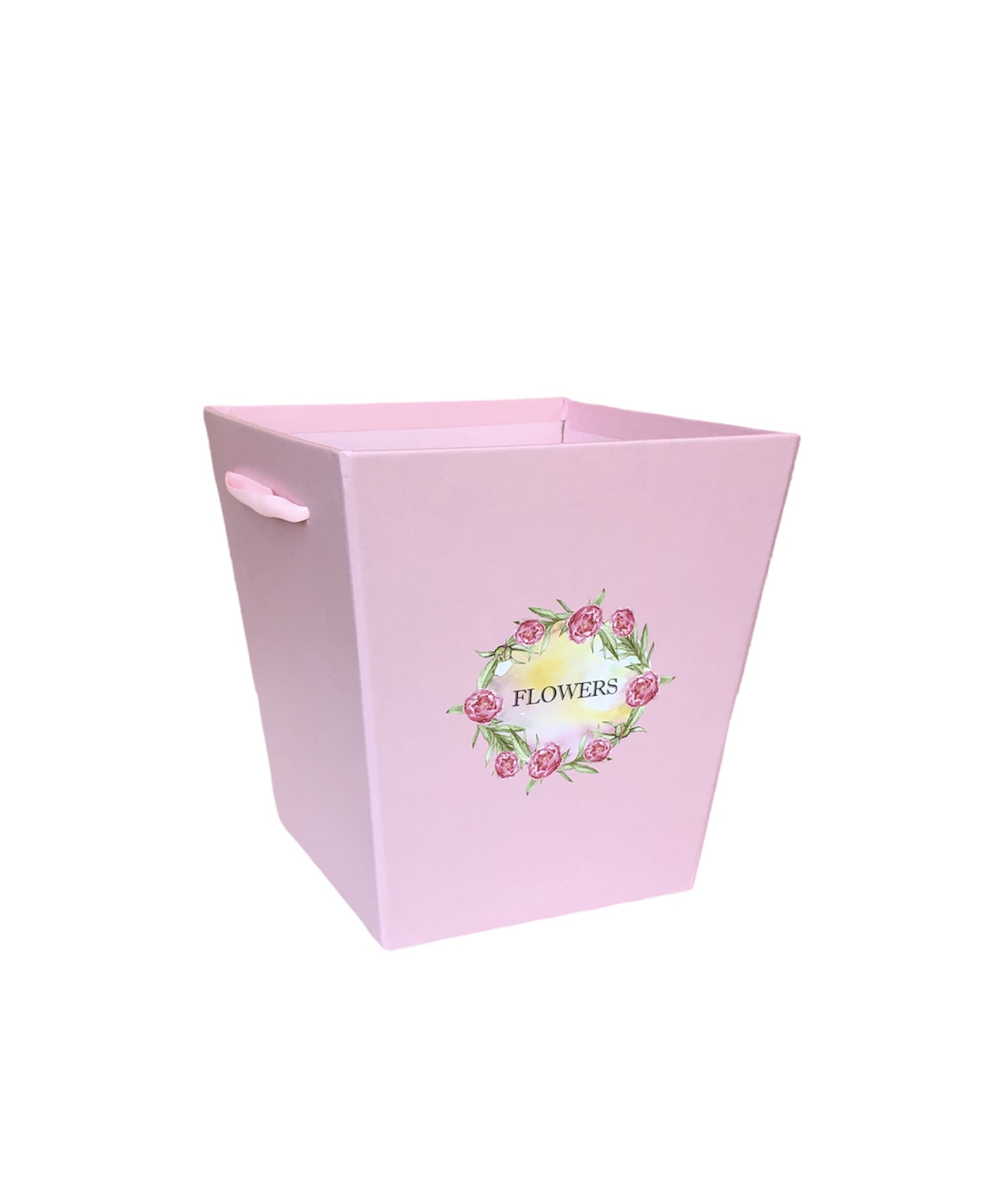 Коробка для цветов Ваза Flower Mix. Розовый. 16.5*18. 