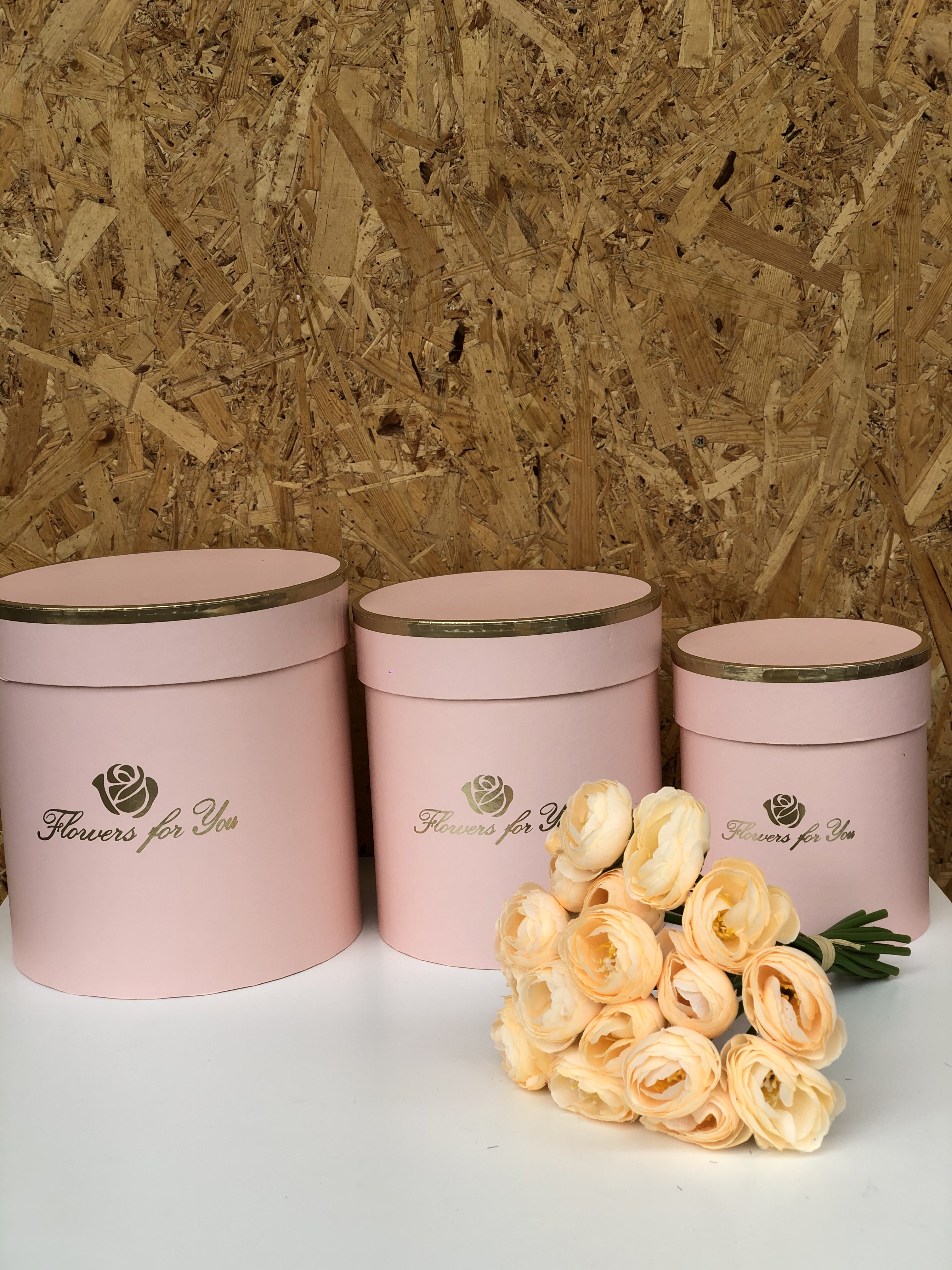 КОРОБКА РОЗОВАЯ FLOWERSFORYOU 20*20