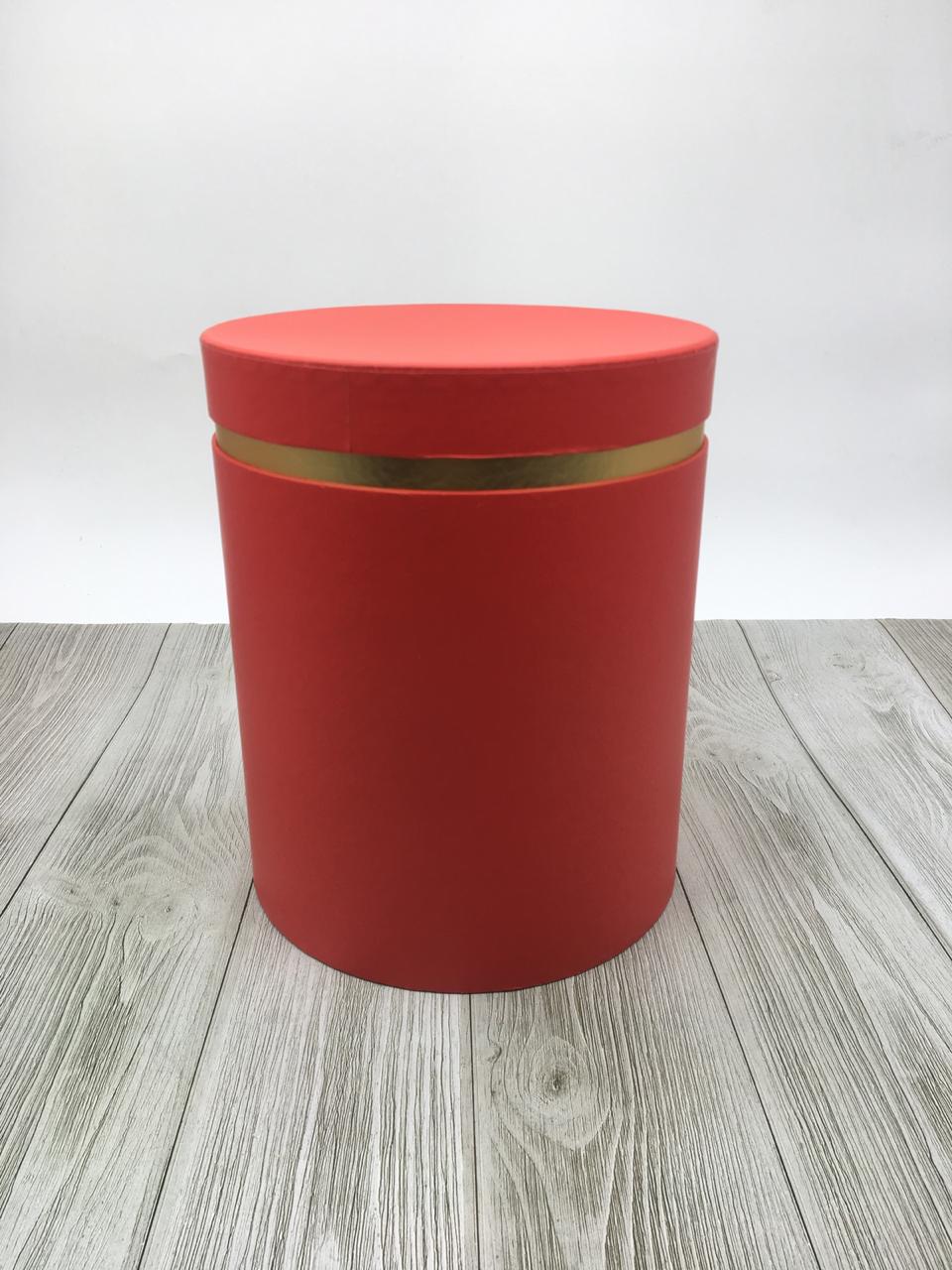 КОРОБКИ НАБОР 3ШТ  ЦИЛИНДР ОДНОТОННЫЙ КРАСНЫЙ  21*21*25,5  АРТ01265