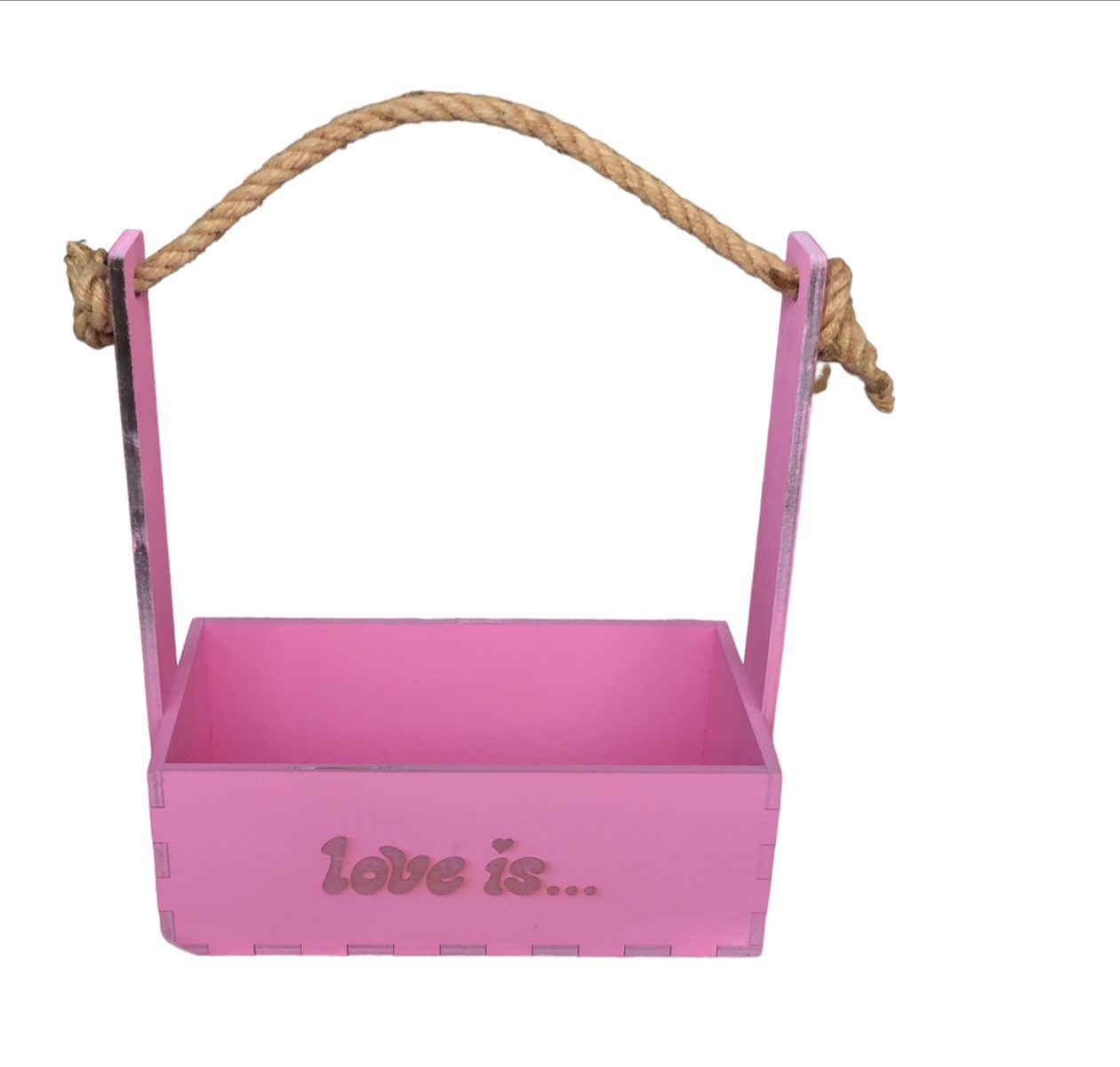 Кашпо "Love is" Розовый 24*9