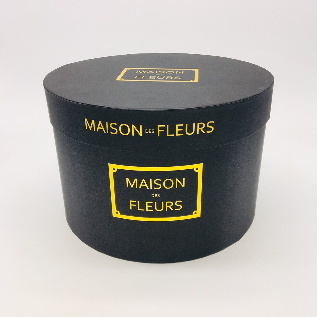 КОРОБКИ НАБОР 1/5 ЦИЛИНДР "MAISON FLEURS" ЧЕРНЫЙ 32*32*24,5 1/8 АРТ0931