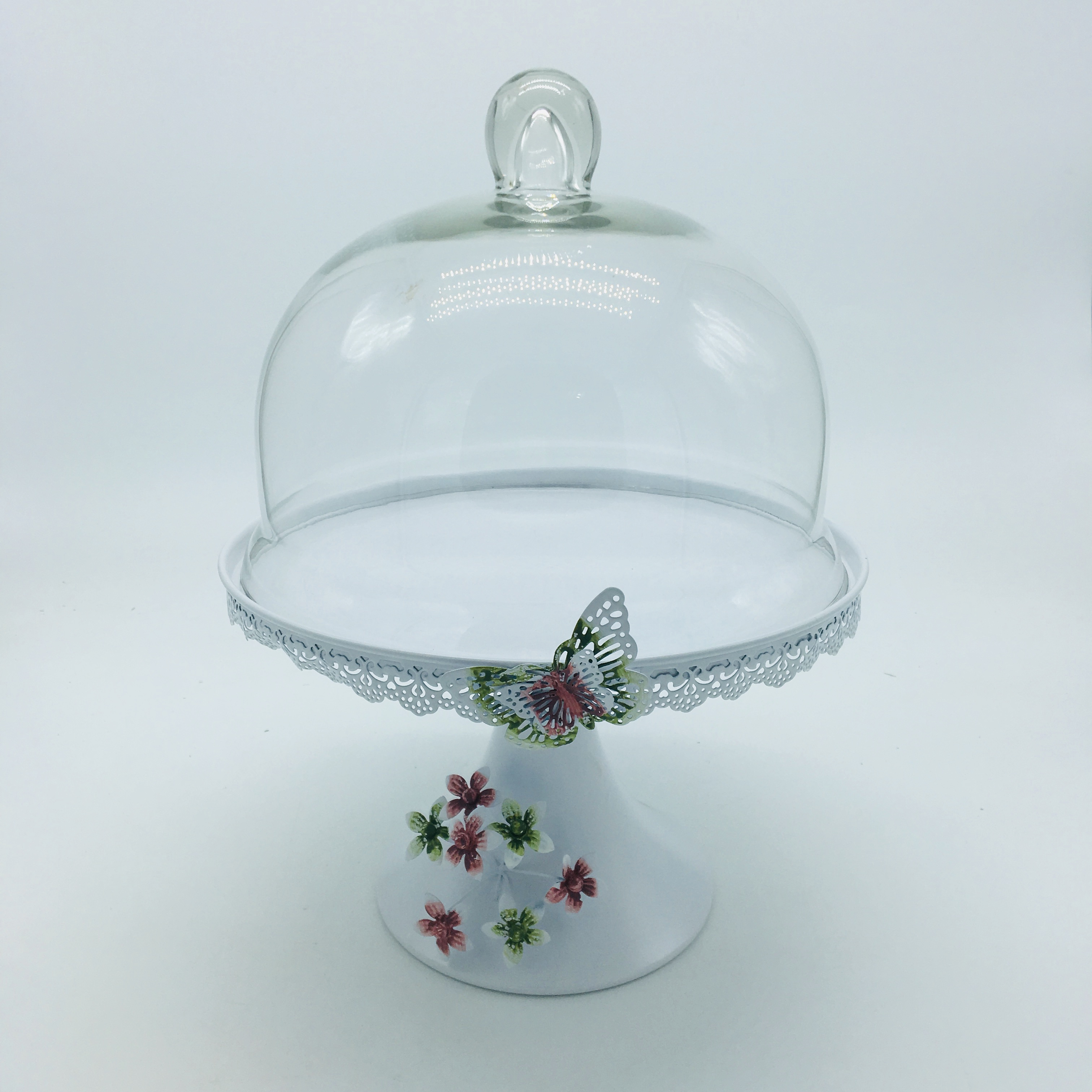 Металлическая тортница  *Бабочки* 25*35см. Арт01074