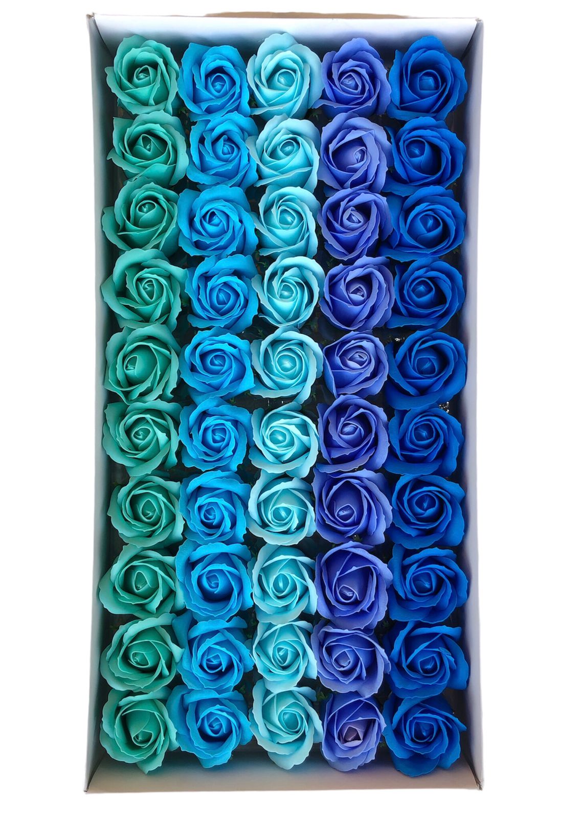 Роза из мыла. Микс. Голубой 50шт