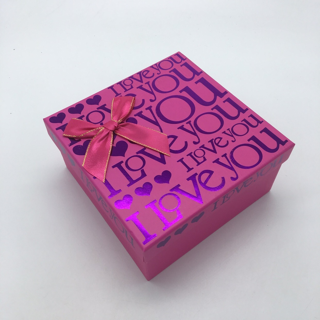 КОРОБКИ НАБОР 3В1 КВАДРАТ  "LOVE" КРАС/РОЗ 19*19*10  АРТ0864