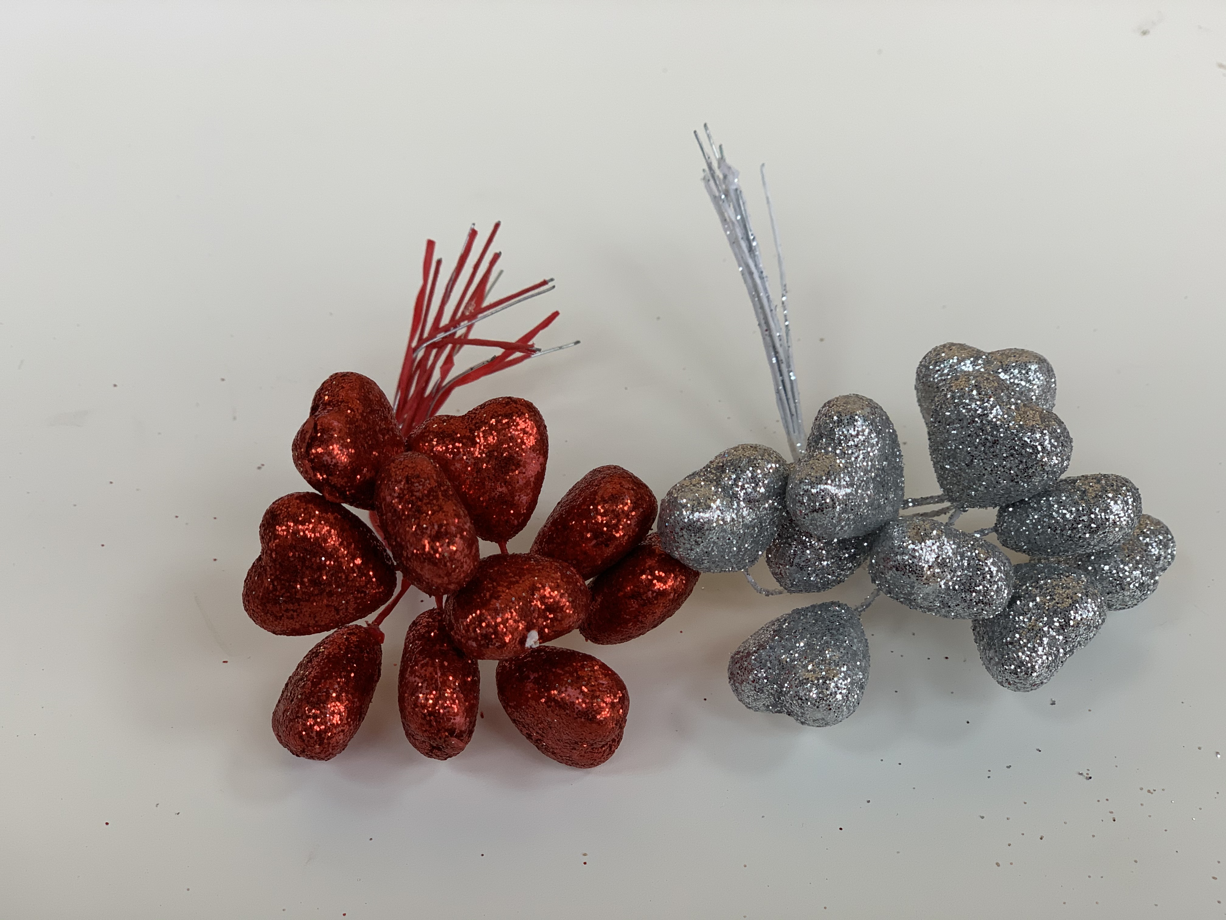 Сердечки для цветов.микс Упак. 12шт. 9см.