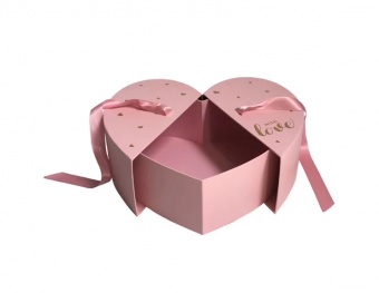 КОРОБКА СЕРДЦЕ "КРЫЛЬЯ" РОЗОВЫЙ 32*33*11 АРТ0932