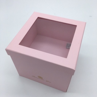Коробка квадрат с подставкой. Микс.  Арт0662