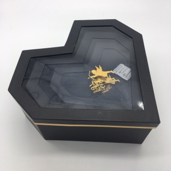 КОРОБКА СЕРДЦЕ 3В1 "АНГЕЛ" ЧЕРНЫЙ 30*30*11 АРТ0847
