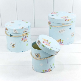 КОРОБКИ НАБОР 3ШТ ЦИЛИНДР "МИШКИ" МИКС 18*17 1/27 АРТ0939