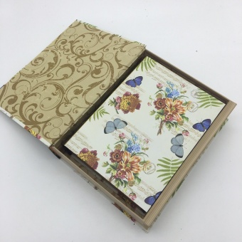 КОРОБКИ НАБОР 1/3 КНИГА "Цветы и Бабочки" 29*24*7,3 1/24 АРТ0730 