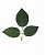 Лист розы 3 шт.  Зеленый. Упак. 50 шт. (+-2) веточек