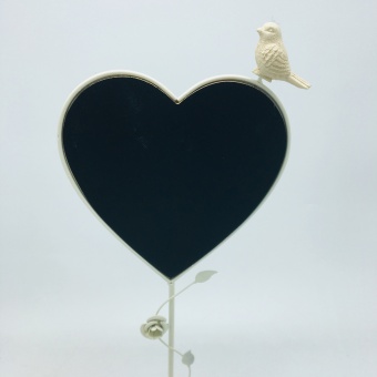 Стойка металлическая *Сердце с птичкой* 20*48 Арт01075