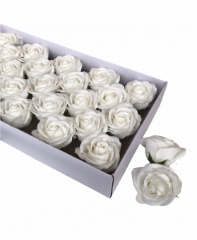 Роза из мыла. 25 шт в упак. Белый.  24
