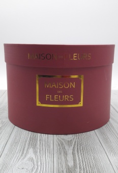 КОРОБКИ НАБОР 1/5 ЦИЛИНДР "MAISON FLEURS" бордовый 32*32*24,5 1/8 АРТ01391																									