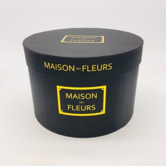 КОРОБКИ НАБОР 1/5 ЦИЛИНДР "MAISON FLEURS" ЧЕРНЫЙ 32*32*24,5 1/8 АРТ0931