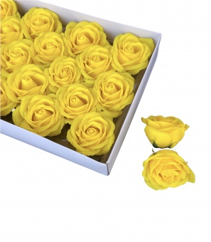 Роза из мыла. 25 шт в упак. Светло-жёлтый. 21