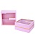 Набор коробок с прозрачной крышкой 2шт "Just For You" Розовый 25*25*13