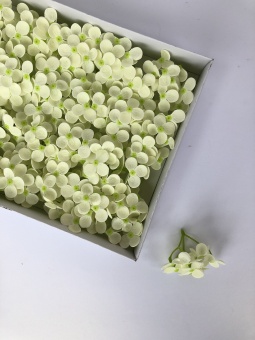 Гортензия из мыла мелкая. Айвори. 40шт в упак.  