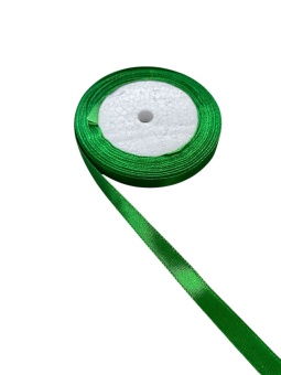 Атласная лента 1см. Зеленый