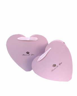 Коробка сумочка сердце 2в1. Розовая. 27*10*26. Арт0612