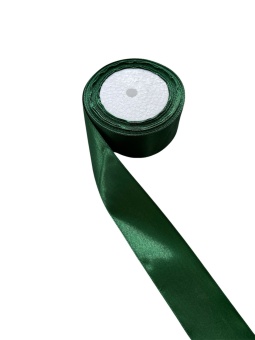 Атласная лента 4см. Зеленый