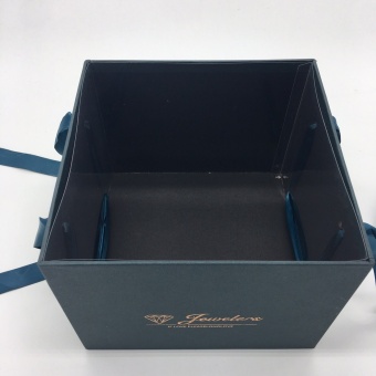 Коробка квадрат 2в1 "Jewelers". 23,5*17. Арт0644