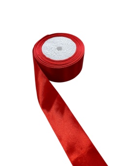 Атласная лента 4см. Красный