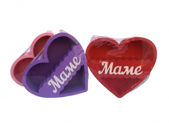 Пенобокс сердце " Маме " 29*11 ( цвет указать в ком.)