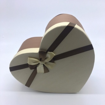 Коробка Сердце "Кофе с Молоком" 31*28*12. Арт0749