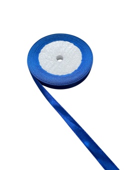 Атласная лента 1см. Синий