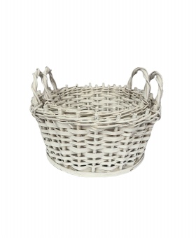 Корзина с ручками 2 шт. Белая. 15*31*31
