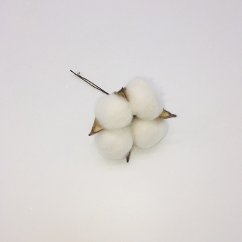 Веточка Хлопка. Белый. д7*в10см. Арт0905